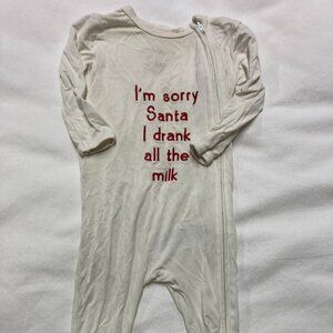 Pottery Barn Kids Holiday Christmas Santa Footie Outfit 3-6M 6M